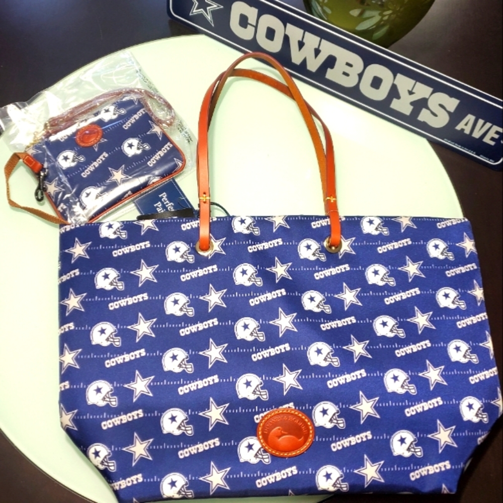 (SOLD) Dooney & Bourke Cowboys Tote and Wristlet